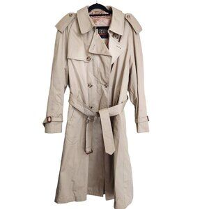 Trench Coat Khaki Double Breasted Removable Liner Rain Jacket Coburne Square 42L